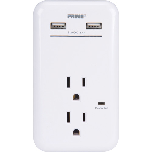 Prime&reg; USB Charger with Surge Protector Canadian Safety Group Inc.