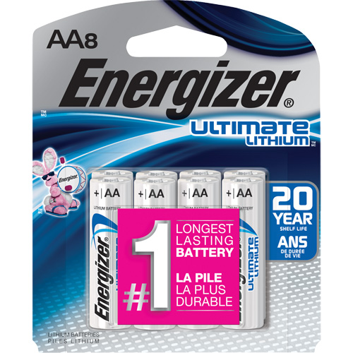 Batteries au lithium Ultimate, AA, 1,5 V Canadian Safety Group Inc.
