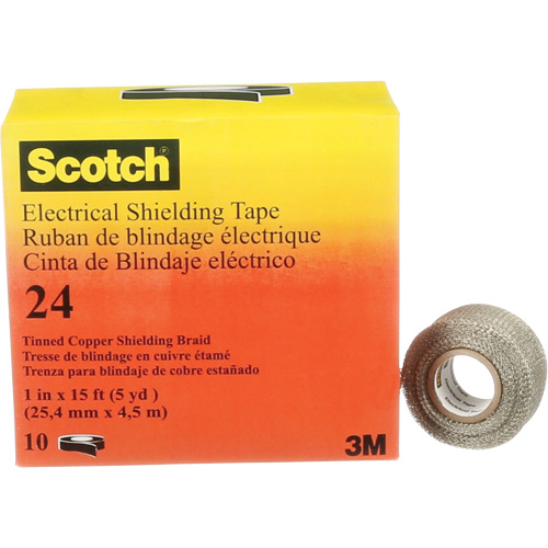 Ruban isolant de blindage Scotch, 25,4 mm (1") x 4,6 m (15'), Noir, 16 mils Canadian Safety Group Inc.