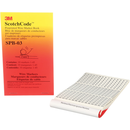 ScotchCode Pre-Printed Wire Marker Book Canadian Safety Group Inc.