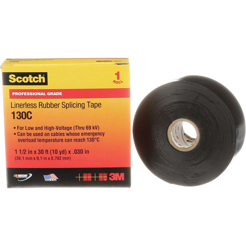 Ruban d'&eacute;pissure en caoutchouc sans doublure Scotch, 38 mm (1-1/2") " la, 9 m (30') " lo Canadian Safety Group Inc.