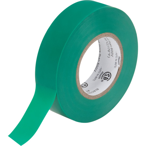 Electrical Tape, 19 mm (3/4") x 18 M (60'), Green, 7 mils Canadian Safety Group Inc.
