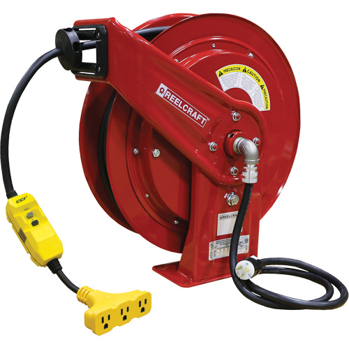 70000 Power Cord Reel, 100', SEOOW, 12 Gauge, 15 A Canadian Safety Group Inc.