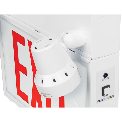 Exit Sign with Security Lights, LED, Battery Operated/Hardwired, 12-1/10" L x 11" W, English Canadian Safety Group Inc.