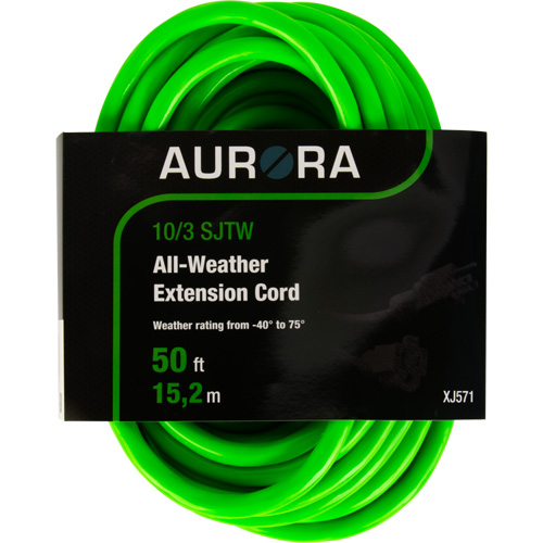 Industrial Extension Cord, All-Weather, SJTW, 10/3 AWG, 15 A, 50' Canadian Safety Group Inc.
