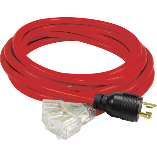 Generator Extension Cord with Tritap, STW, 10 AWG, 3 Outlet(s), 25' Canadian Safety Group Inc.