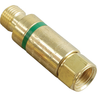 Antiretours pare-flammes - Oxy/gaz combustibles, Gaz combustibles (rouge)/Oxyg&egrave;ne (vert), Style pour adapteur de d&eacute;tendeur Canadian Safety Group Inc.