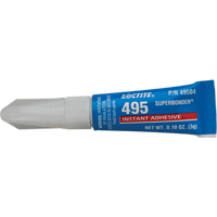 495 Super Bonder&reg; Instant Adhesive, Clear, Tube, 3 g Canadian Safety Group Inc.