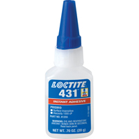 431 Surface Insensitive Instant Adhesive, Clear, Bottle, 20 g Canadian Safety Group Inc.