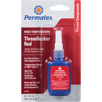 Adh&eacute;sif frein-filet pour temp&eacute;ratures &eacute;lev&eacute;es, Rouge, &eacute;lev&eacute;, 10 ml, Bouteille Canadian Safety Group Inc.