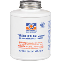 Thread Sealant with PTFE, Brush-Top Can, 473 ml, -54° C - 149° C/-65° F - 300° F Canadian Safety Group Inc.