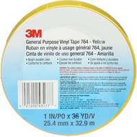 Ruban en vinyle pour travaux g&eacute;n&eacute;raux 764, 25,4 mm (1") la x 32,9 m (108') lo, 5 mils, Jaune Canadian Safety Group Inc.