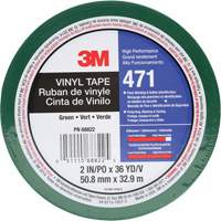 471 Vinyl Tape, 50.8 mm (2") W x 32.9 m (108') L, 5.2 mils, Green Canadian Safety Group Inc.