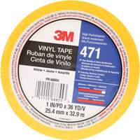 471 Vinyl Tape, 25.4 mm (1") W x 32.9 m (108') L, 5.2 mils, Yellow Canadian Safety Group Inc.