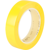 471 Vinyl Tape, 25.4 mm (1") W x 32.9 m (108') L, 5.3 mils, Yellow Canadian Safety Group Inc.