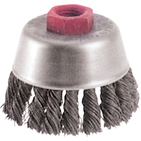 Knot Wire Cup Brushes - High Speed Small Grinder, 2-3/4" Dia. x M10x1.25 Arbor Canadian Safety Group Inc.