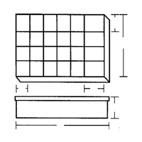 Compartment Case, Plastic, 24 Slots, 18-1/2" W x 13" D x 3" H, Grey Canadian Safety Group Inc.