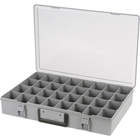 Compartment Case, Plastic, 32 Slots, 18-1/2" W x 13" D x 3" H, Grey Canadian Safety Group Inc.