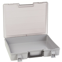 Compartment Case, Plastic, 15-1/2" W x 11-3/4" D x 2-1/2" H, Grey Canadian Safety Group Inc.