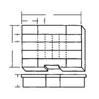 Compartment Case, Plastic, 24 Slots, 15-1/2" W x 11-3/4" D x 2-1/2" H, Grey Canadian Safety Group Inc.