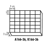 K-Resin Compartment Box, Plastic, 36 Slots, 6-9/16" W x 9-5/8" D x 1-1/2" H, Transparent Canadian Safety Group Inc.