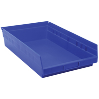 Bacs de rangement pour tablettes, 11-1/8" la x 4" H x 17-7/8" p, Bleu, Capacit&eacute; 40 lb Canadian Safety Group Inc.