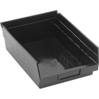 Shelf Bins, 8-3/8" W x 4" H x 11-5/8" D, Black, 30 lbs. Capacity Canadian Safety Group Inc.