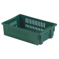 Contenant en plastique empilable Stack-N-Nest pour l'agriculture, 13,1" x 19,7" x 5,6", Vert Canadian Safety Group Inc.