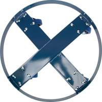 Drum Dolly, Steel, 1400 lbs. Capacity, 24" Diameter, Blue Elastic Casters Canadian Safety Group Inc.