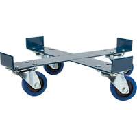 Chariot pour baril, Acier, Capacit&eacute;e 1400 lb, Diam&egrave;tre 24", Roue en &eacute;lastique bleu Canadian Safety Group Inc.