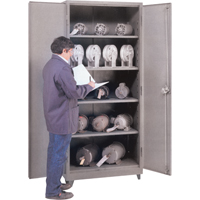 Heavy Gauge Storage Cabinets, Steel, 3 Shelves, 60" H x 36" W x 21" D, Grey Canadian Safety Group Inc.
