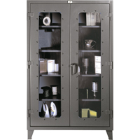 Armoires &agrave; fen&ecirc;tres claires, Acier, 4 Tablettes, 72" h x 48" la x 24" p Canadian Safety Group Inc.