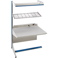 Postes de travail modulaires ergonomiques - Exemples de configurations - A-SA Ajouts &agrave; un c&ocirc;t&eacute;, 36" la x 28" p x 84" h, Ajout &agrave; un c&ocirc;t&eacute; Canadian Safety Group Inc.