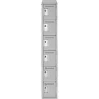 Clean Line Lockerette , 6 -tier, 12" x 18" x 78", Steel, Grey, Rivet (Assembled) Canadian Safety Group Inc.