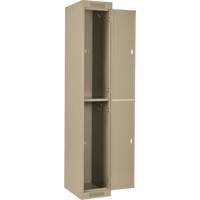 Clean Line Lockers, 2 -tier, Bank of 4, 48" x 18" x 72", Steel, Beige, Rivet (Assembled) Canadian Safety Group Inc.