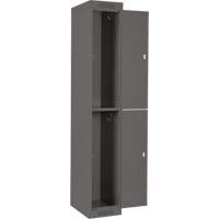 Clean Line Lockers, 2 -tier, Bank of 4, 48" x 18" x 72", Steel, Charcoal, Rivet (Assembled) Canadian Safety Group Inc.