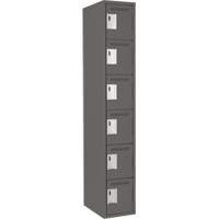 Petits casiers Clean Line, 6 niveaux, 12" x 18" x 72", Acier, Charbon, Rivet (assembl&eacute;) Canadian Safety Group Inc.
