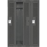 Casiers Clean Line, Bloc de 4, 48" x 12" x 72", Acier, Charbon, Rivet (assembl&eacute;), Perfor&eacute; Canadian Safety Group Inc.