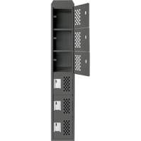 Petits casiers &eacute;conomiques assembl&eacute;s et perfor&eacute;s Clean Line, 6 niveaux, 18" x 72" x 12", Acier Canadian Safety Group Inc.