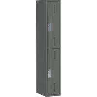 Concorde Heavy-Duty Lockers, 2 -tier, 12" x 18" x 72", Steel, Charcoal, Welded (Assembled) Canadian Safety Group Inc.
