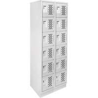 Petits casiers &eacute;conomiques assembl&eacute;s et perfor&eacute;s Clean Line, 6 niveaux, Bloc de 2, 18" x 72" x 12", Acier Canadian Safety Group Inc.