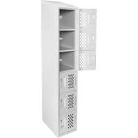 Petits casiers &eacute;conomiques assembl&eacute;s et perfor&eacute;s Clean Line, 6 niveaux, 18" x 72" x 12", Acier Canadian Safety Group Inc.