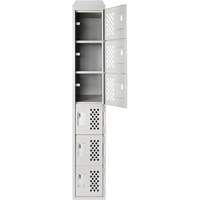 Petits casiers &eacute;conomiques assembl&eacute;s et perfor&eacute;s Clean Line, 6 niveaux, 18" x 72" x 12", Acier Canadian Safety Group Inc.