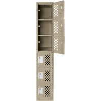 Petit casier perfor&eacute; Clean-Line, 6 niveaux, 15" x 72" x 12", Acier Canadian Safety Group Inc.