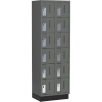 Casiers robustes Concorde, 6 niveaux, Bloc de 2, 24" x 18" x 76", Acier, Charbon, Soud&eacute; (assembl&eacute;) Canadian Safety Group Inc.