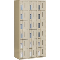 Concorde Heavy-Duty Lockers, 6 -tier, Bank of 3, 36" x 18" x 72", Steel, Beige, Welded (Assembled) Canadian Safety Group Inc.