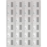 Petits casiers Clean Line, 6 niveaux, Bloc de 4, 18" x 72" x 12", Acier Canadian Safety Group Inc.