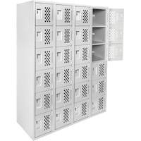 Petits casiers Clean Line, 6 niveaux, Bloc de 4, 18" x 72" x 12", Acier Canadian Safety Group Inc.