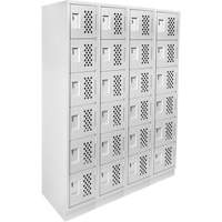 Casiers &eacute;conomiques perfor&eacute;s et assembl&eacute;s Clean Line, 6 niveaux, Bloc de 4, 18" x 72" x 12", Acier Canadian Safety Group Inc.