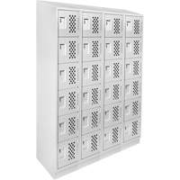 Casiers &eacute;conomiques perfor&eacute;s et assembl&eacute;s Clean Line, 6 niveaux, Bloc de 4, 18" x 72" x 12", Acier Canadian Safety Group Inc.